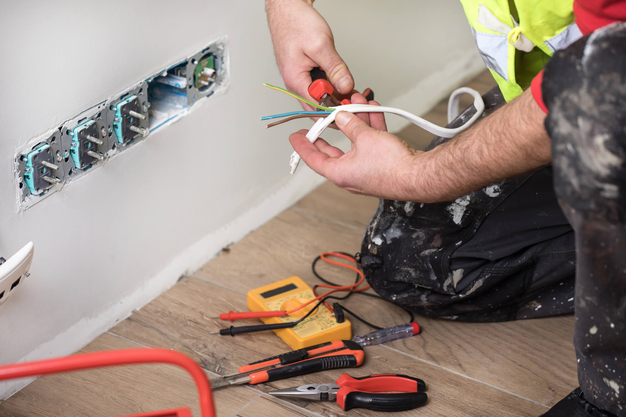 electrician doing electric services